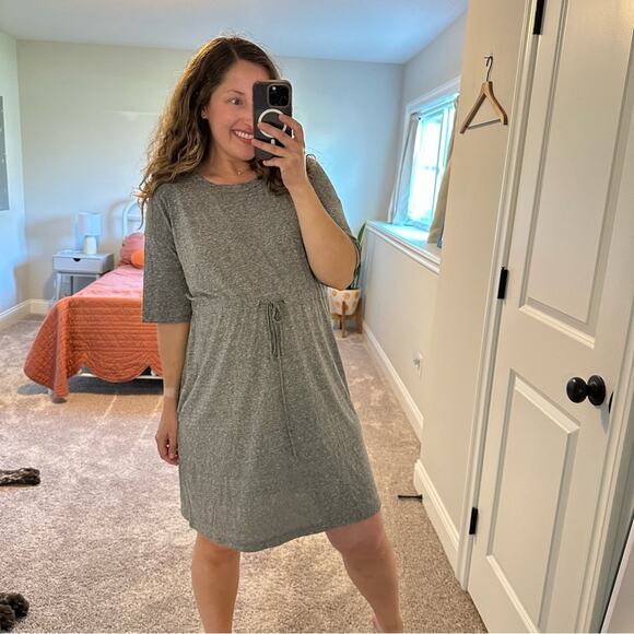 NWT Current/Elliott Gray Short Sleeve Mini Dress Medium - Picture 3 of 13